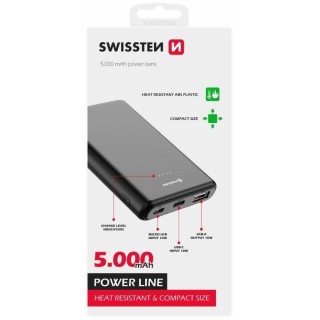 Swissten Line Power Power Bank USB / USB-C / Micro USB / 10W / 5000 mAh