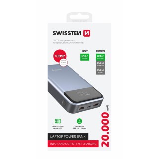 Swissten Power Bank для Ноутбука  20 000 mAh 100W