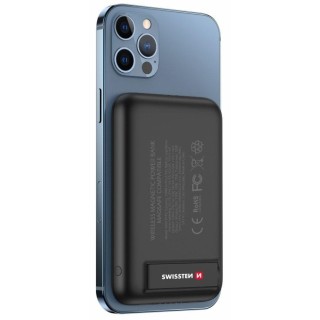 Swissten Power Banka MagSafe compatible Uzlādes baterija priekš Apple iPhone 12 / 13 / 14 / 15 sērijas 5000mAh