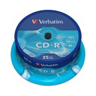 Verbatim Matricas CD-R 700MB 1x-52x Extra Protection, 25 Pack Spindle