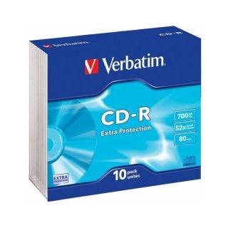Verbatim Matricas CD-R 700MB 1x-52x Extra Protection Surface 10 Pack Slim