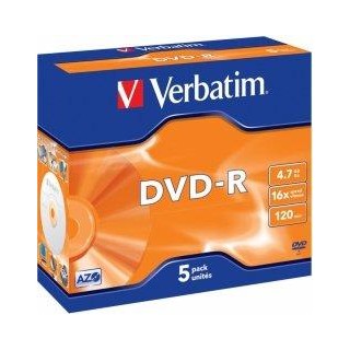 Verbatim Matricas DVD-R AZO  4.7GB 16x 5 Pack Jewel