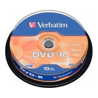 Verbatim Matricas DVD-R AZO 4.7GB 16x Papildus Aizsardzība / 10gb. iepakojumā