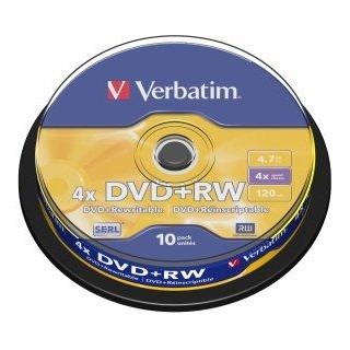 Verbatim Матрицы DVD+RW SERL  4.7GB 4x 10 Pack Spindle