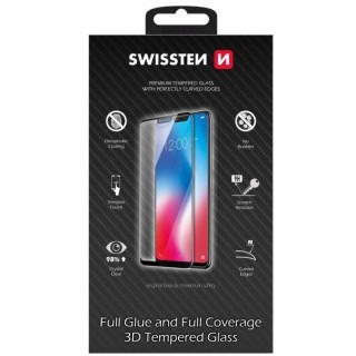 Swissten Ultra Durable Full Face / Full Glue Tempered Glass Premium 9H Apple iPhone 13 Pro Max Black