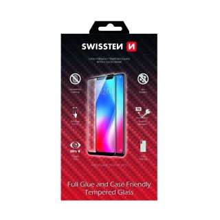 Swissten Full Face Tempered Glass Aizsargstikls Pilnam Ekrānam Apple iPhone 6 / 6S Melns
