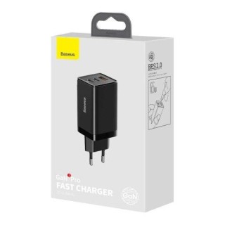 Baseus GaN3 Travel Wall Charger 65W with Type C cable 1m