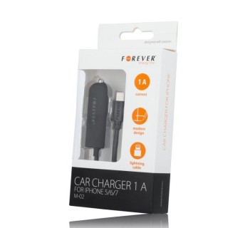 Forever M-02 2.1A (12V / 24V) Car Charger + Lightning Cable 1.2m