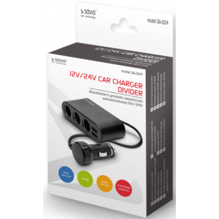 Savio SA-024 Divider Car Charger 12 / 24V