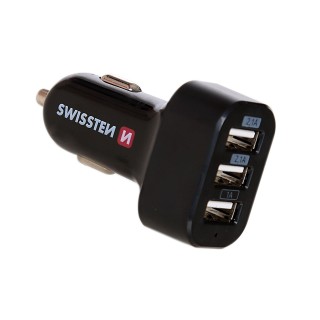 Swissten Triple Premium Auto Lādētājs 5.2A USB 2.1A + 2.1A + 1A