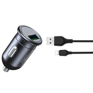 XO CC46 Car charger QC 3.0 18W 1x USB + USB-C Cable