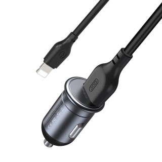 XO CC46 QC 3.0  Car Charger 18W / USB / Lightning cable