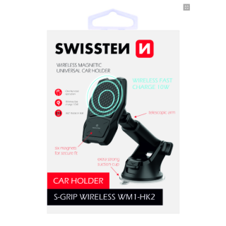 Swissten WM1-HK2 Turētājs Ar Wireless Uzlādi + Micro USB Vads 1.2m