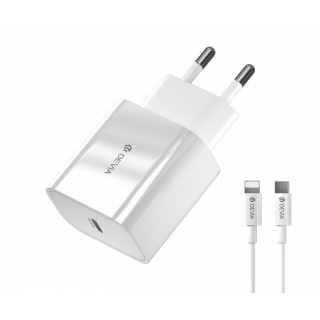 Devia Smart PD 20W USB-C Charger + Lightning - USB-C cable