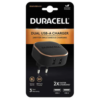 Duracell 2xUSB 2.4A Charger 24W