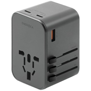 Energea TravelWorld Adapter GaN65 USB-C PD 65W + PPS 55W Universal Adapter