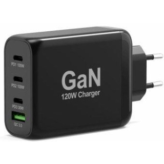 GaN Port Power Delivery and Quick Charge 120W USB-C & USB-A Charger