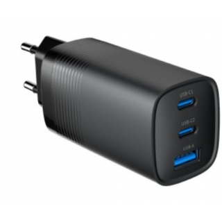 Gembird 3-port 65W GaN USB PD Travel Charger