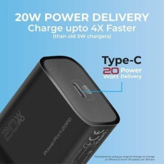 Promate PowerPort-20PD Premium Travel Charger Type-C PD 20W