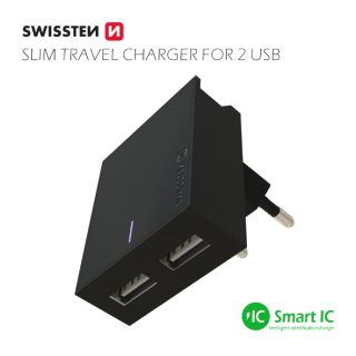 Swissten Premium Travel Charger 2x USB 3А / 15W