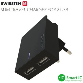 Swissten Premium Tīkla Lādētājs USB 3A / 15W Ar Micro USB vadu 1.2m