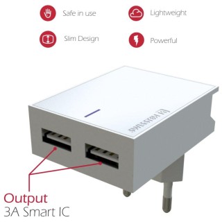 Swissten Smart IC Tīkla Lādētājs 2x USB 3А / 15W Ar Micro USB vadu 1.2m