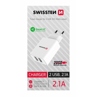 Swissten Smart Travel Charger 2x USB 2.1A