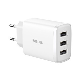 Baseus Compact Wall Charger 3 x USB / 17w