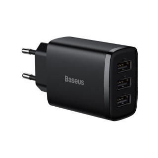 Baseus Compact  Wall Charger 3 x USB /  17w