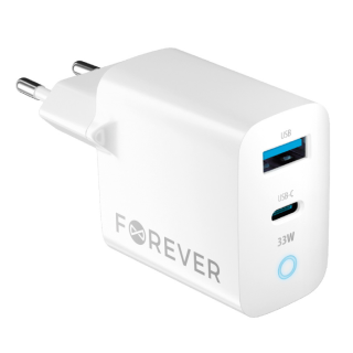 Forever TC-06 GaN Charger PD / QC / 1x USB-C / 1x USB / 33W