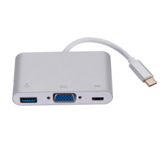 RoGer Multimedia Adapter Type-C to VGA + USB / USB-C