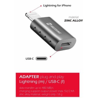 Swissten Адаптер Lightning на USB-C