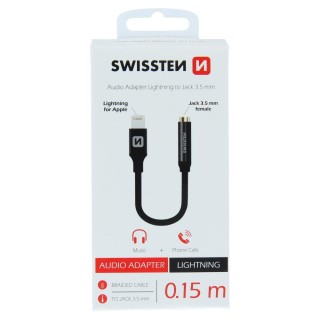 Swissten Lightning to Jack 3.5mm Audio Adapter for iPhone and iPad 15 cm
