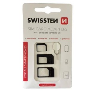 Swissten SIM Card Adapter Kit + Needle