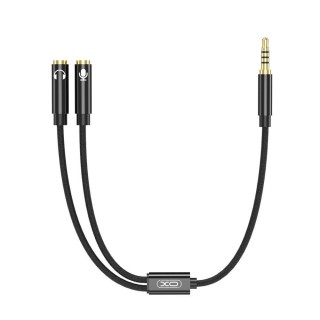 XO NB-R197 Audio adapter / Splitter 2x 3.5mm stereo + microphone / 4 pin