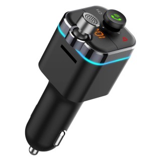 Savio TR-12 Bluetooth 5.0 FM Transmitter Ar Uzlādes Ligzdu USB Quick Charge 3.0 / Micro SD