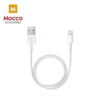 Mocco Lightning USB data and charging cable 2m White