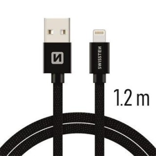 Swissten Textile Fast Charge 3A Lightning Data and Charging Cable 1.2m