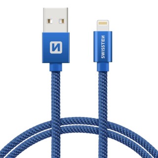 Swissten Textile Fast Charge 3A Lightning Data and Charging Cable 2m