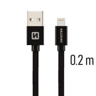 Swissten Textile Fast Charge 3A Lightning Data and Charging Cable 20 cm