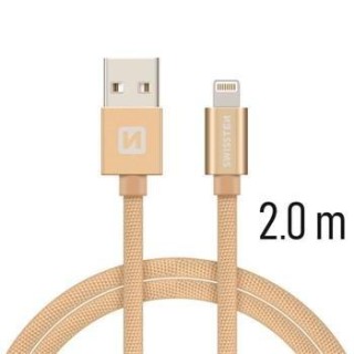 Swissten Textile Fast Charge 3A Lightning Data and Charging Cable 2m