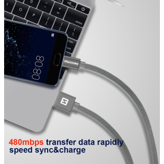 Swissten Textile USB-C uz Lightning Datu un Uzlādes Kabelis Fast Charge / 3A / 1.2m
