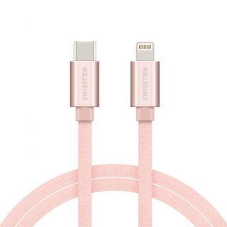 Swissten Textile USB-C To Lightning Кабель Для Зарядки и Переноса Данных Fast Charge / 3A / 1.2m