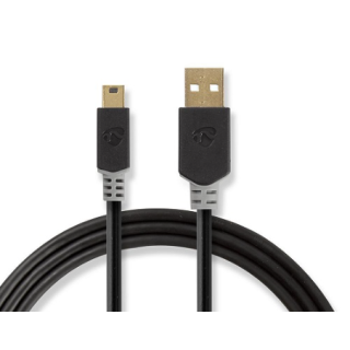 NEDIS CCBP60300AT20 Vads USB 2.0 | USB-A Male | USB Mini-B 5 pin Male | 480 Mbps | 2.0