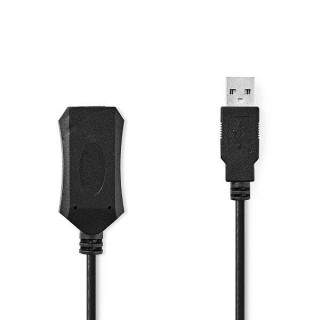 NEDIS CCGP60EXTBK100 Kabelis USB 2.0 | USB-A male | USB-A female | 480 Mbps | 10m