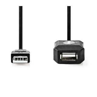 NEDIS CCGP60EXTBK100 Kabelis USB 2.0 | USB-A male | USB-A female | 480 Mbps | 10m