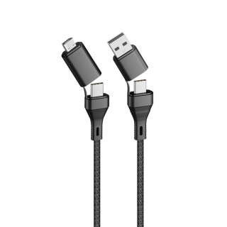 Forever CORE 4in1 USB + USB-C - USB-C + microUSB Cable 1.2m