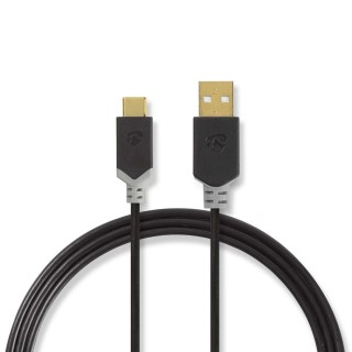 NEDIS CCBW60601AT30 Cable USB 2.0 | USB-A male | USB-C™ male | 60 W | 480 Mbps | 1.00 m