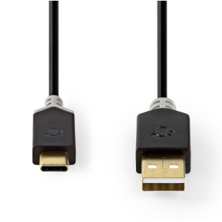 NEDIS CCBW60601AT30 Cable USB 2.0 | USB-A male | USB-C™ male | 60 W | 480 Mbps | 1.00 m