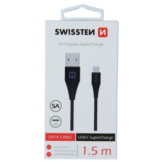 Swissten 5A Super Fast Charge priekš Huawei USB-C Datu un Uzlādes Kabelis 1.5m